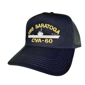 USS Saratoga CVA-60 Baseball Cap Hat Mesh Snapback